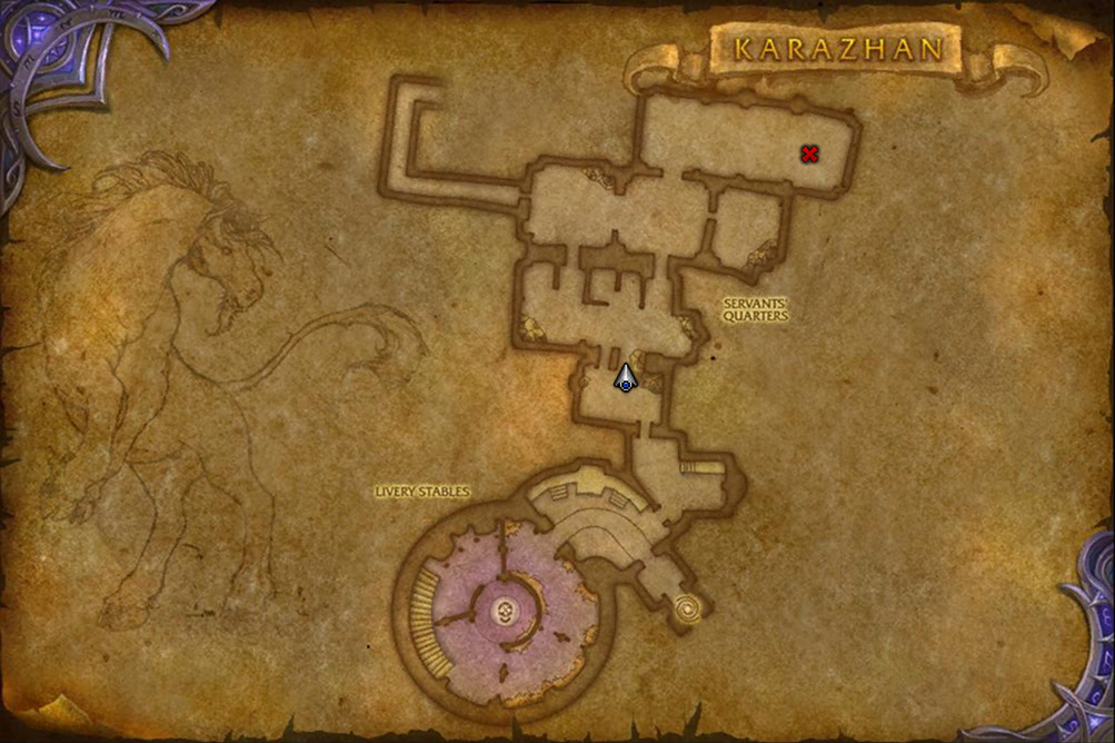 Location of the fourth crystal in the Return to Karazhan dungeon on Mythic difficulty